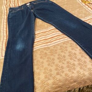 Lucky Brand jeans, dark blue, cotton blend, classic bootleg, 4, 27